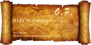 Oláh Pentele névjegykártya
